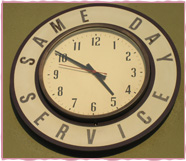 Same day service